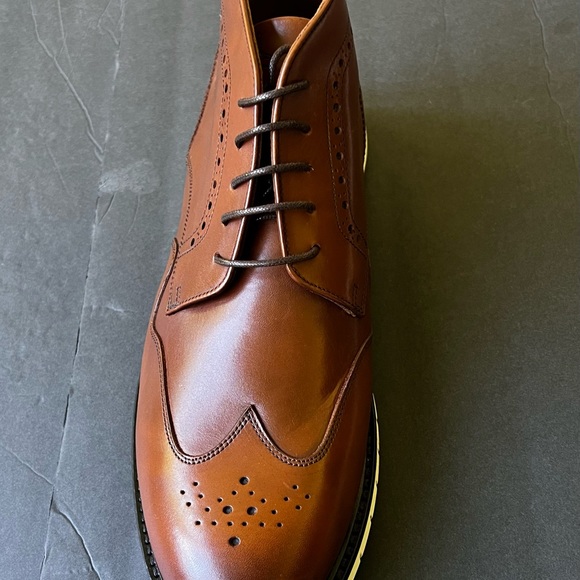 Charles Tyrwhitt TAN LACE-UP URBAN TRAIL LEATHER BOOTS/TAN/Size 11 /Portugal main image 6